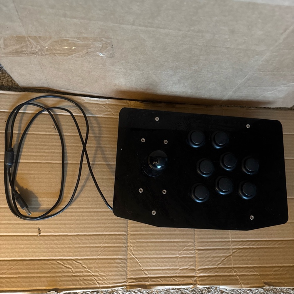 Black USB Arcade FightStick Controller RAC-J500S Left-Hand Stick Retro Crafts